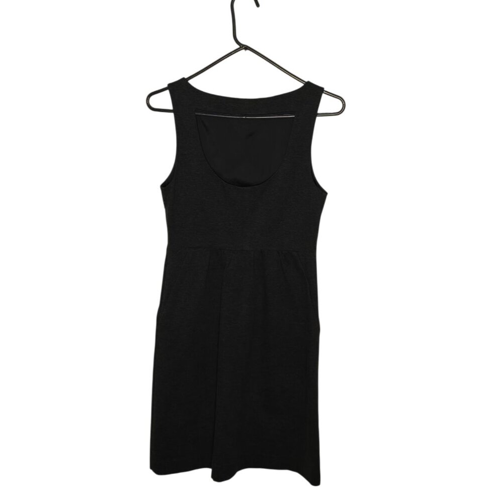 Theory Dress Womens 6 Charcoal Sleeveless Sheath Career Tailored Cotton Blend - Picture 3 of 8